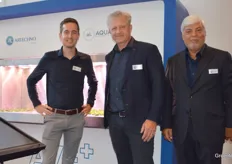 Sven Duijvestijn, Marco van der Velden and Michael Morgan of Artechno, which at the fair, Marco told us, received questions about, among other things, growing banana plants. That too can be done with Artechno's AVF solutions.